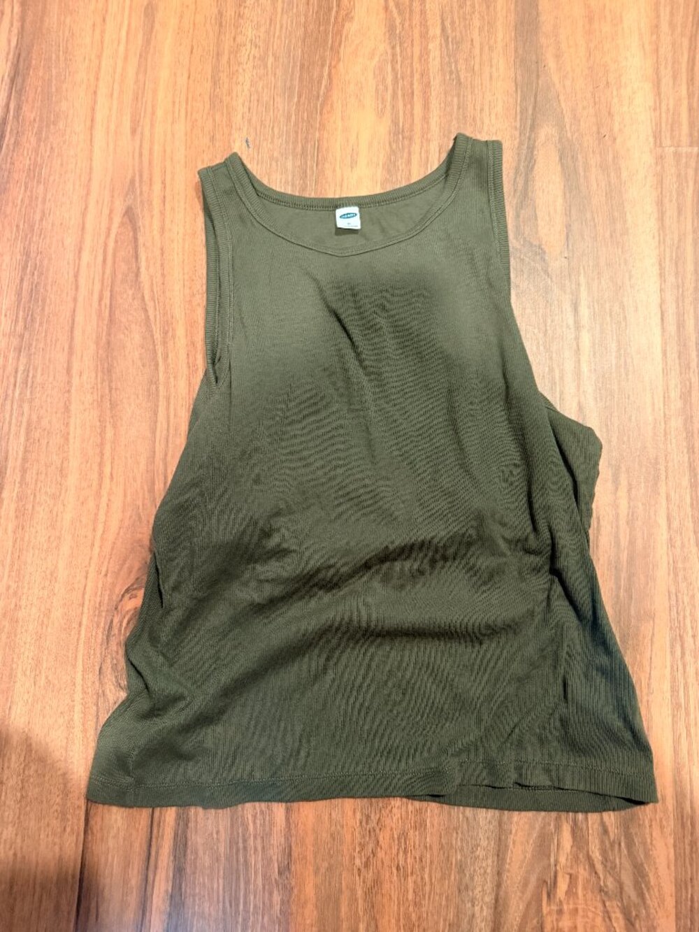 Old Navy Olive Green Ribbed Tank Top — Size XL